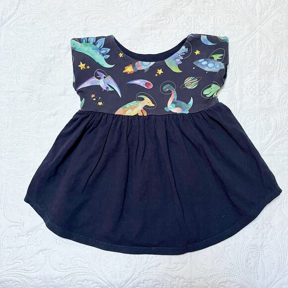 Ballistic Stitches Handmade Space Dinosaurs Tunic Size 2T - Picture 2 of 5